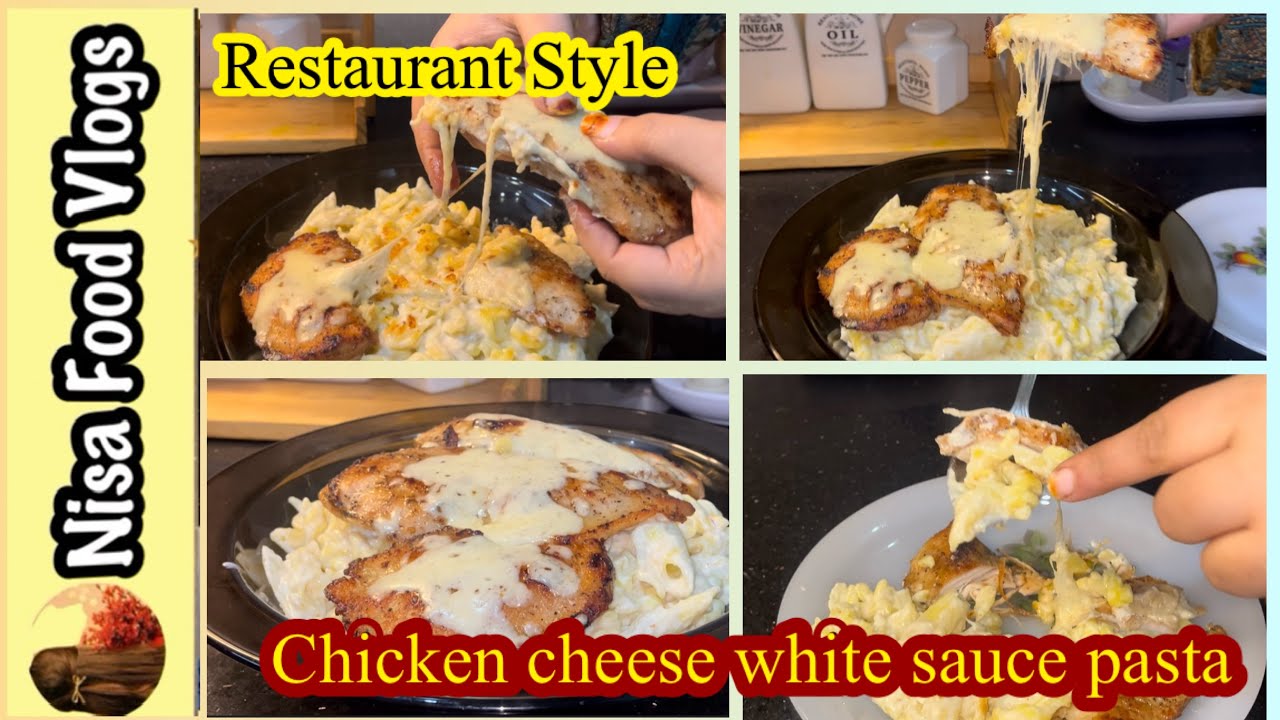 White Sauce Pasta Recipe Creamy Chicken Pasta | Chicken cheese white sauce pasta by NisaFood vlogs