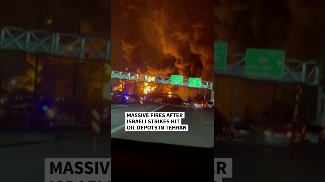Massive fires after Israeli strikes hit oil depots in Tehran | AFP