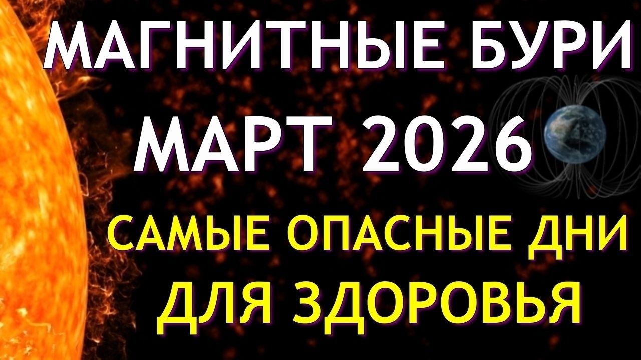 Магнитные бури в марте 2026. Неблагоприятные дни. Как пережить.