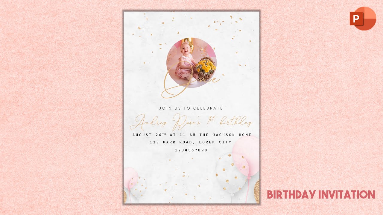 Birthday Invitation Card Design in PowerPoint | Birthday Invitation Animation | PowerPoint
