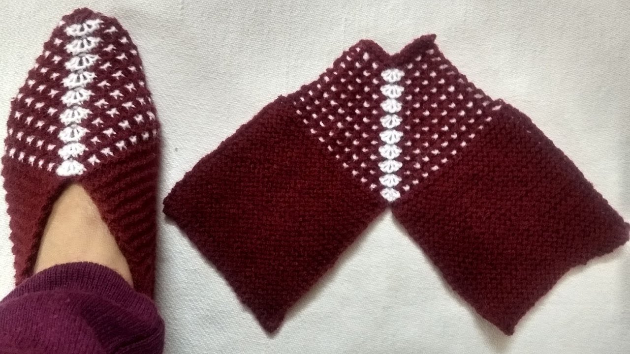 Knitting Slippers, Shoes For Ladies, Girls. आसान बुनाई लेडीज शूज, स्लिपर्स