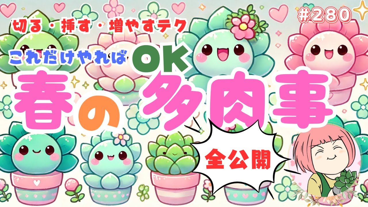 【多肉植物】春の多肉事まとめ！胴切り・切り戻し・さし芽・葉挿しのやり方＆おすすめの道具紹介No280