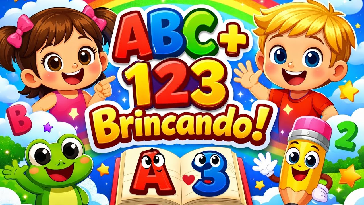ABC e 123 para Crianças 👶 Música Infantil para Aprender Brincando