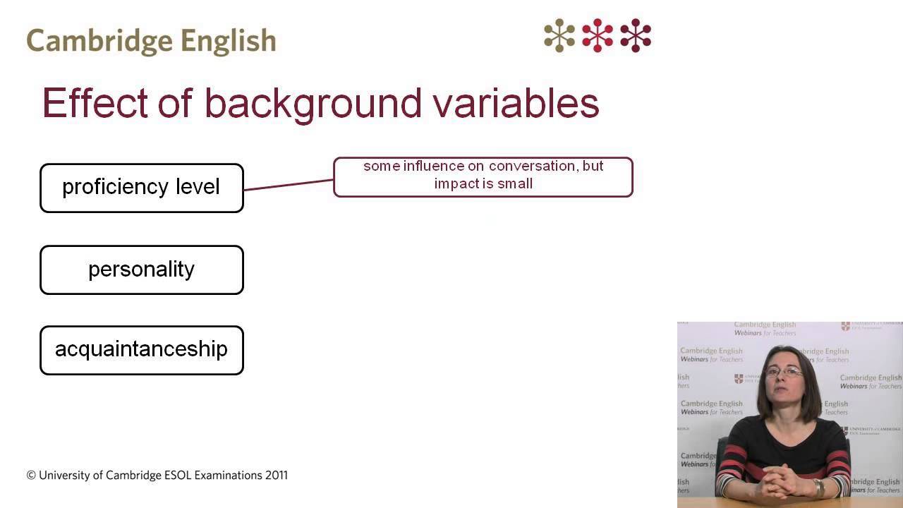 Assessing Speaking: the challenges and opportunities of using a paired format