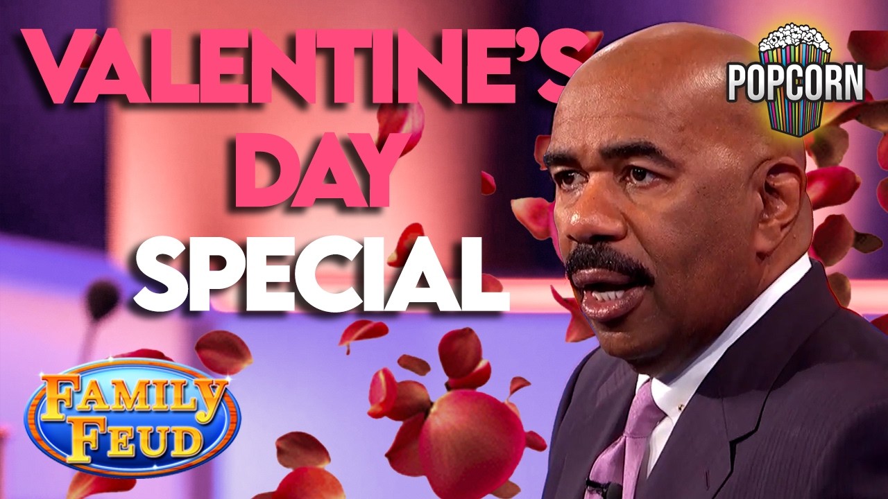 Valentine’s Day Questions And Answers That Steve Harvey LOVED! | Family Feud