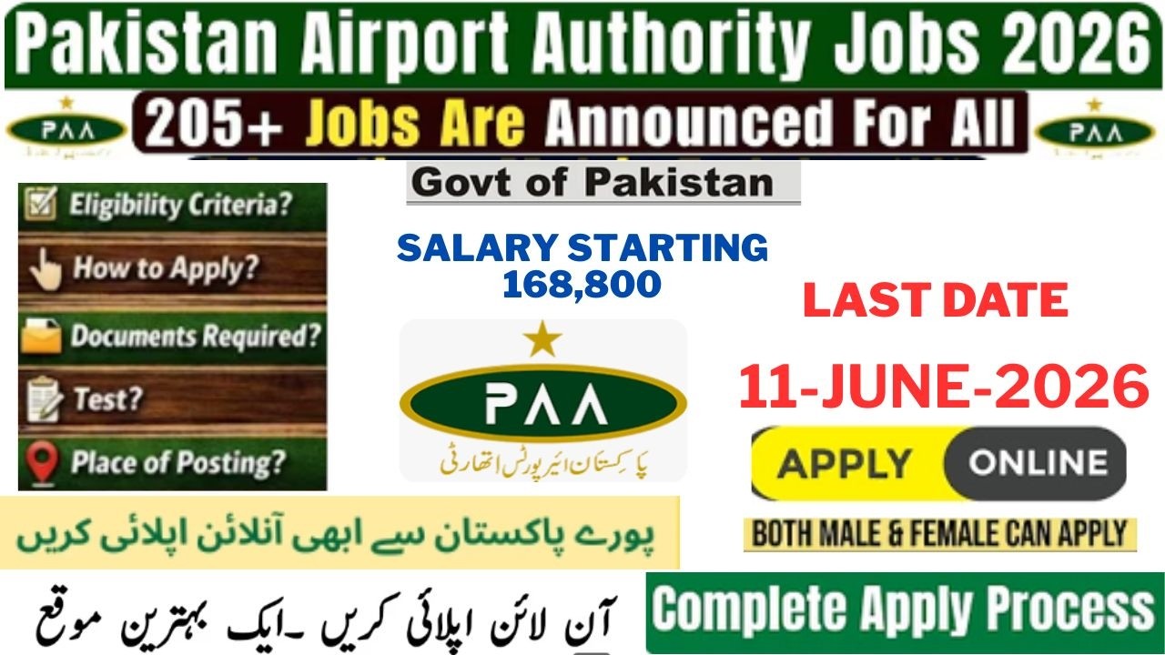Pakistan Airport Authority Jobs 2026 | How to Apply for PAA Jobs 2026 | PAA Jobs Portal