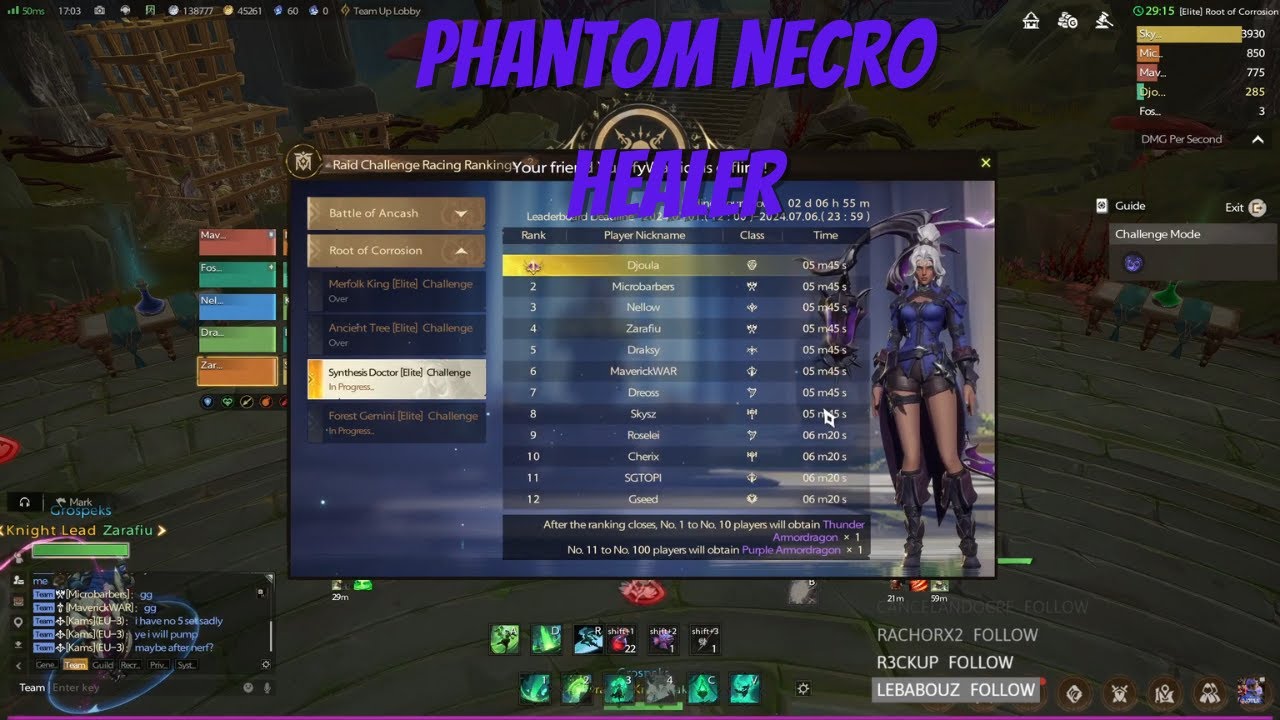 Rank 1 Synthesis Doctor Elite Challenge - Phantom Necro Heal - Tarisland