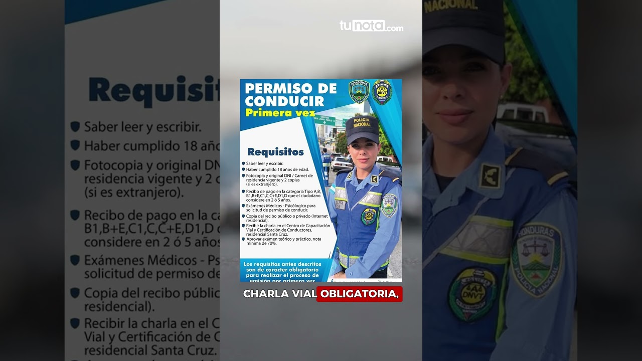 Licencia de conducir en Honduras: requisitos y precios actualizados para 2025.