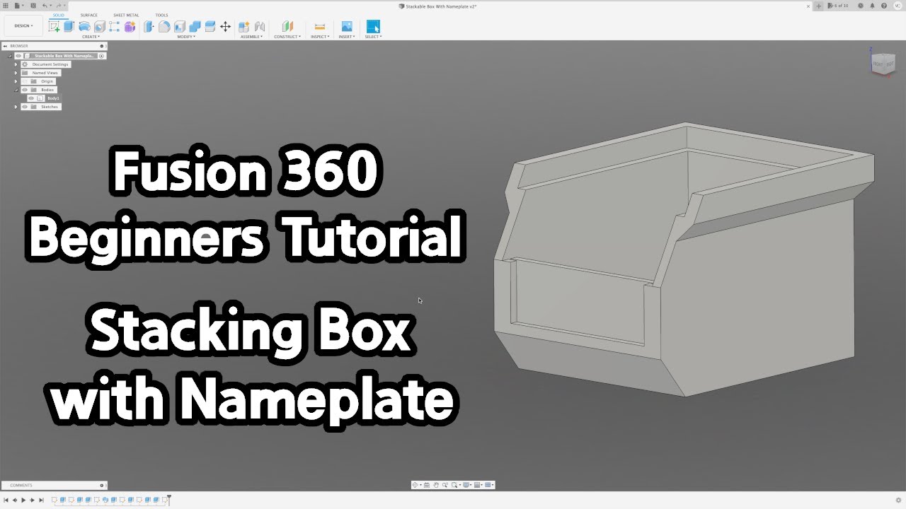 [Fusion 360] Stackable Container