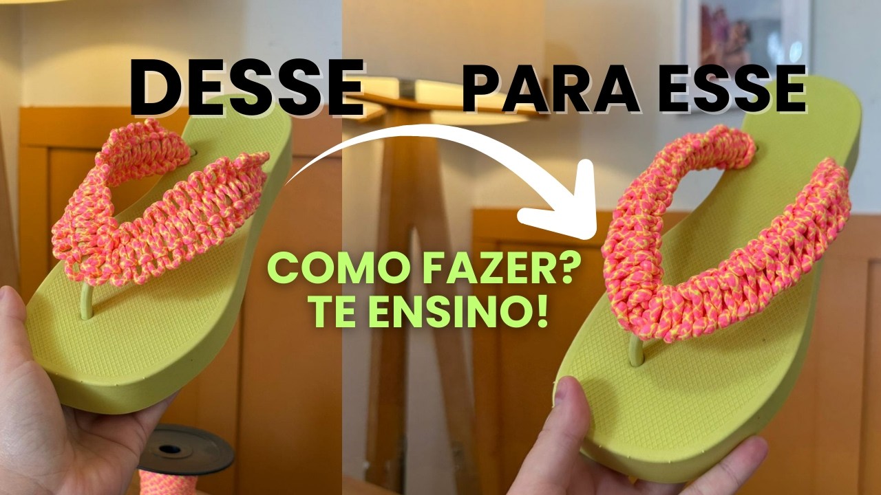 Como fazer ESSA TÉCNICA em um Chinelo em Macramê