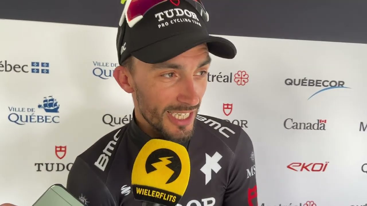 Julian ALAPHILIPPE smiles after BIG WIN in GP de QUÉBEC 2025: 