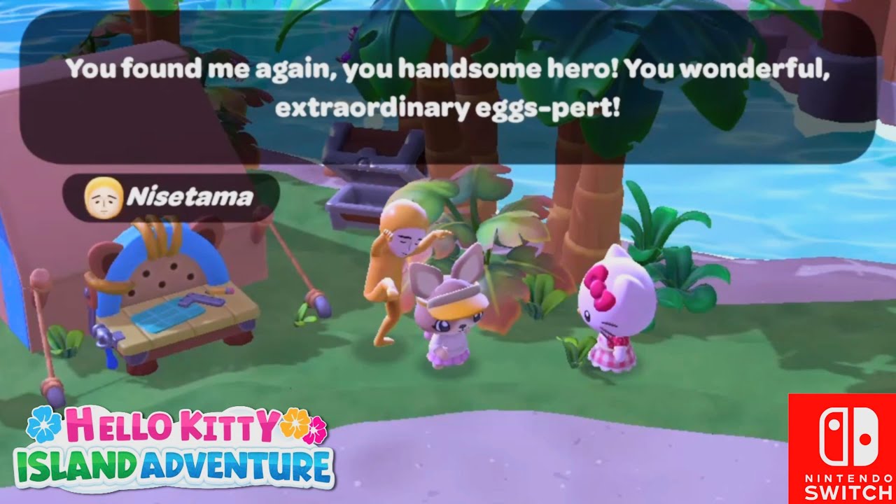 Hello Kitty Island Adventure Switch: Nisetama incoming! Search Egg Gudetama & Location - Event Quest