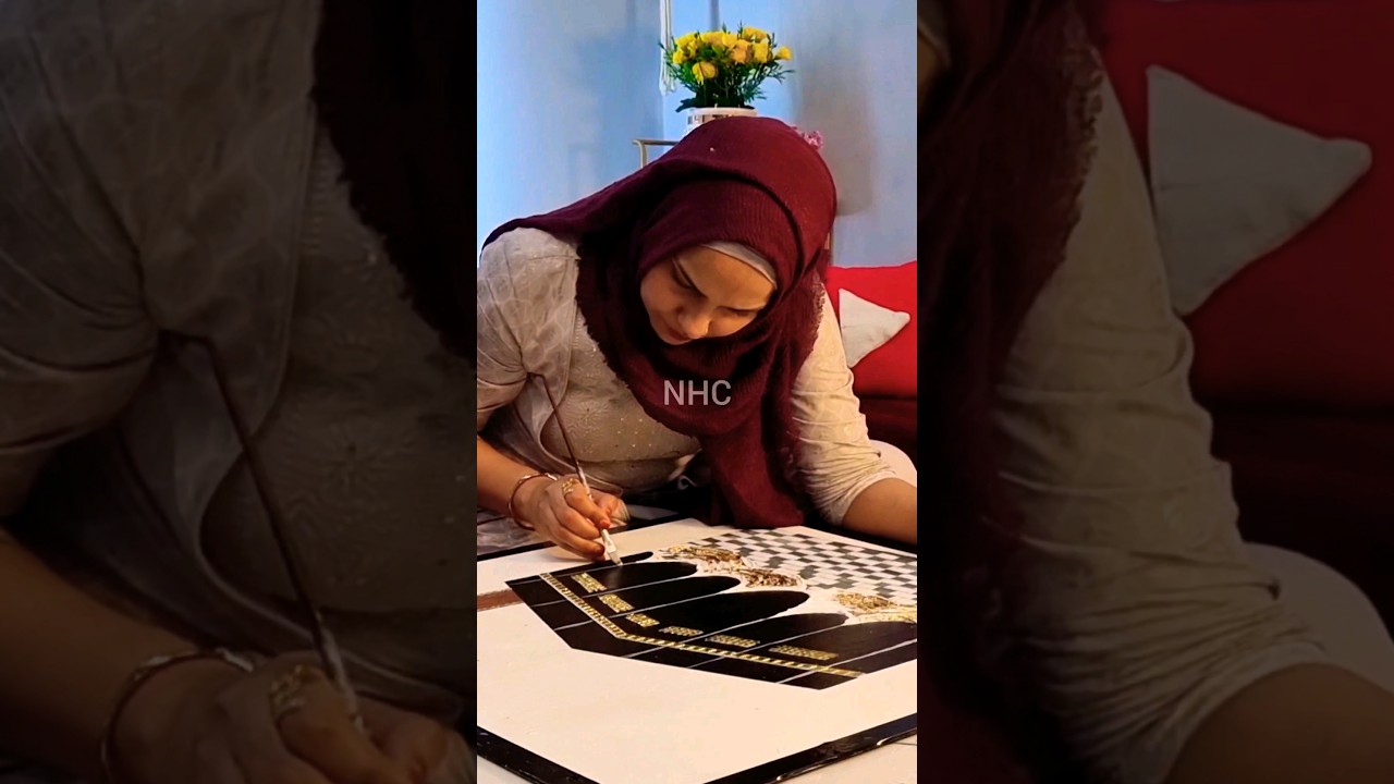 DIY- Kaba Sharif Painting #kaba #diy #painting #hajj #umrah #islamic #walldecor #muslim #religion
