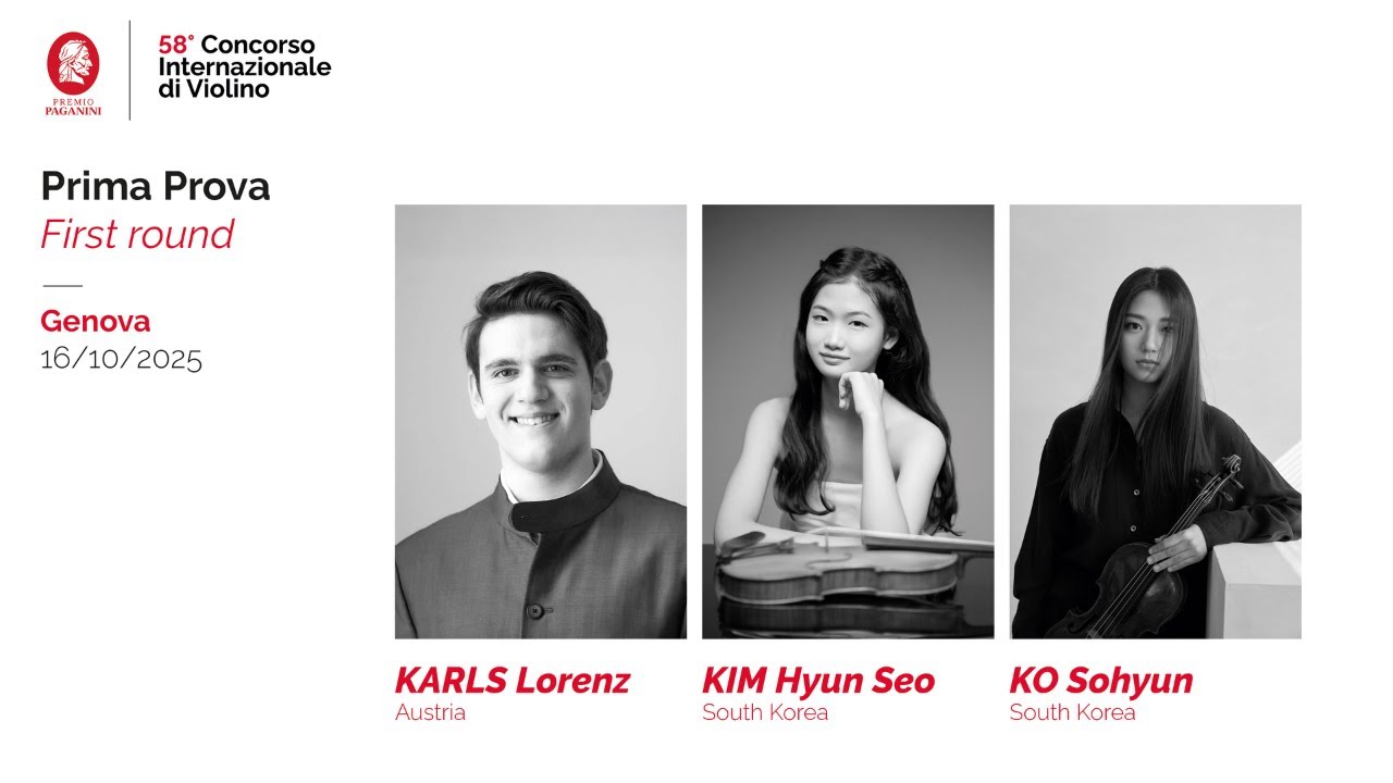 The 58th International Violin Competition “Premio Paganini” (afternoon session), 16.10.2025