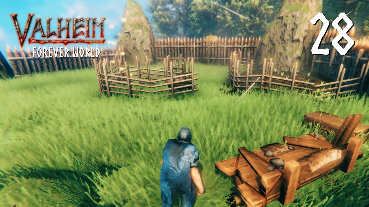 Boar Farm Setup & Resource Restock | Valheim Forever World Ep. 28