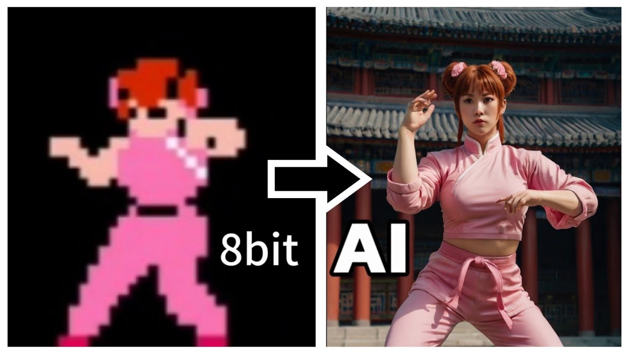 AI generated Yie Ar KUNG FU characters #retrogaming #ai