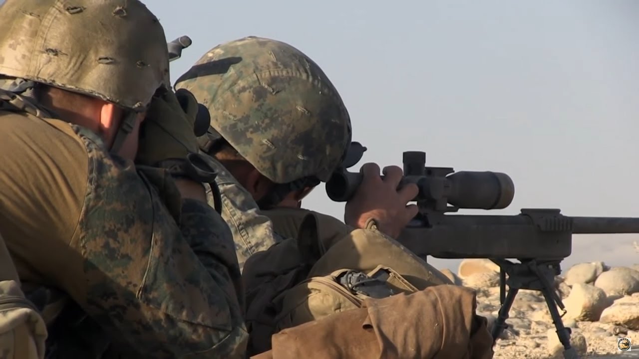 ONE SHOT ONE KILL Marine Scout Sniper kills a Taliban sniper