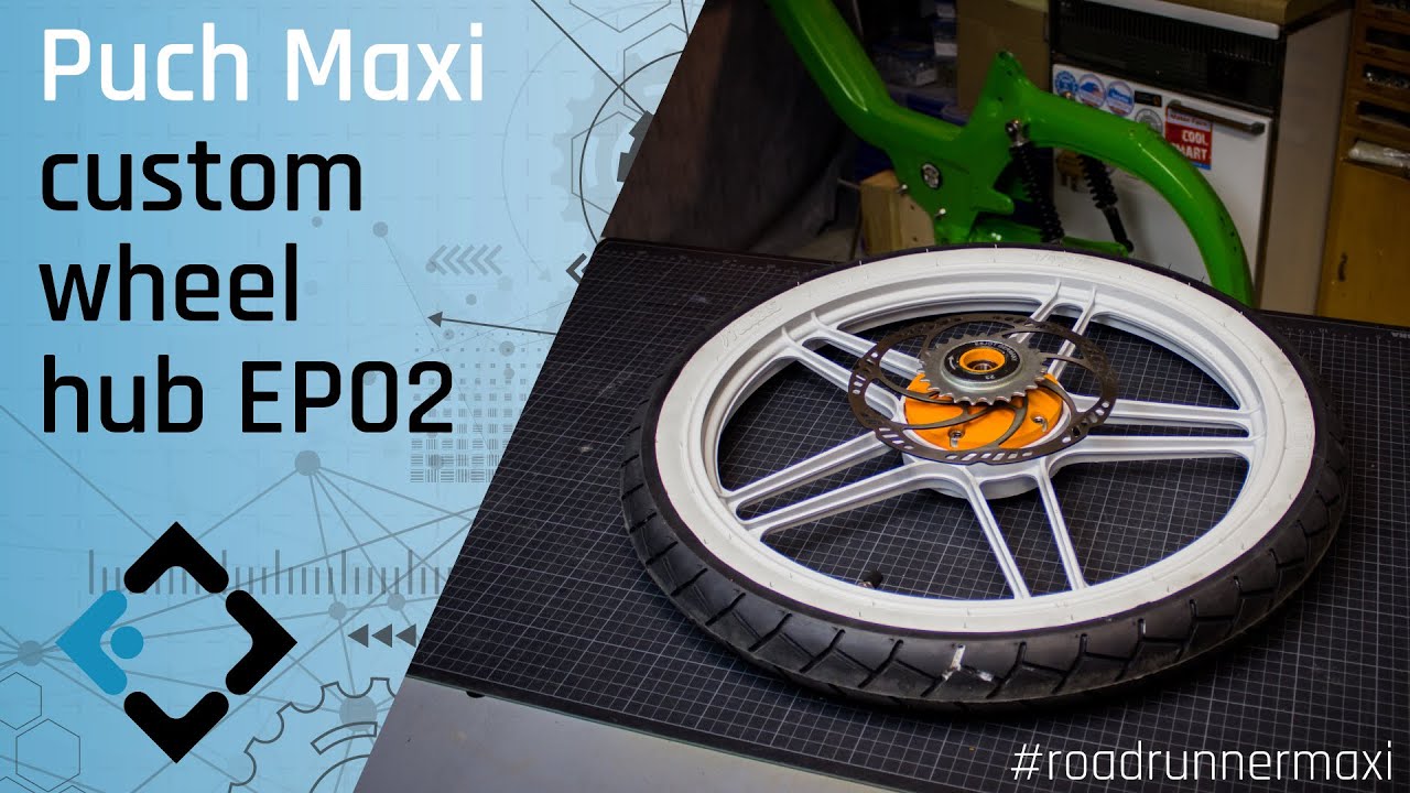 Puch Maxi - Custom wheel hubs to mount disc brakes EP02