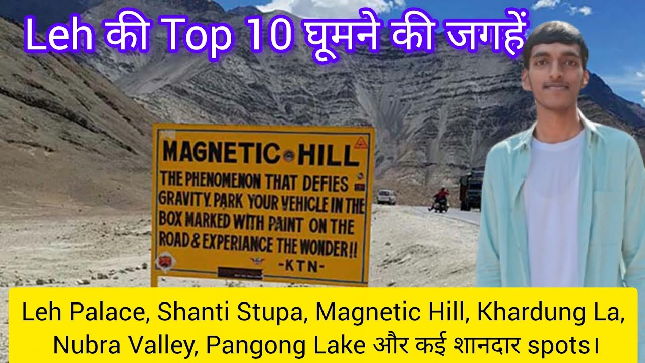 Top 10 places to visit in leh | Leh Palace, Shanti Stupa, Magnetic Hill, Nubra Valley etc details