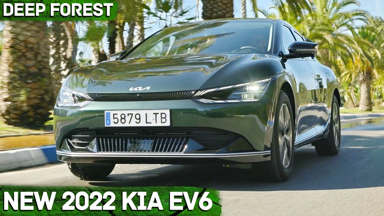 New 2022 Kia EV6 in Deep Forest - Interior, Exterior, Driving