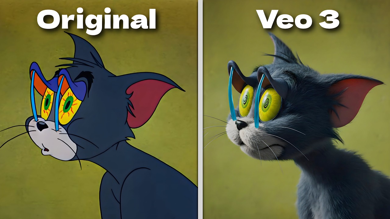 Veo vs Grok Remake Scenes From Tom & Jerry But Realistic