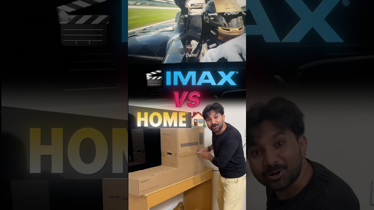 ₹50,000 SONY Home Theatre VS PVR IMAX⚡️82/100 Days of Tech Stories🫡 #collab