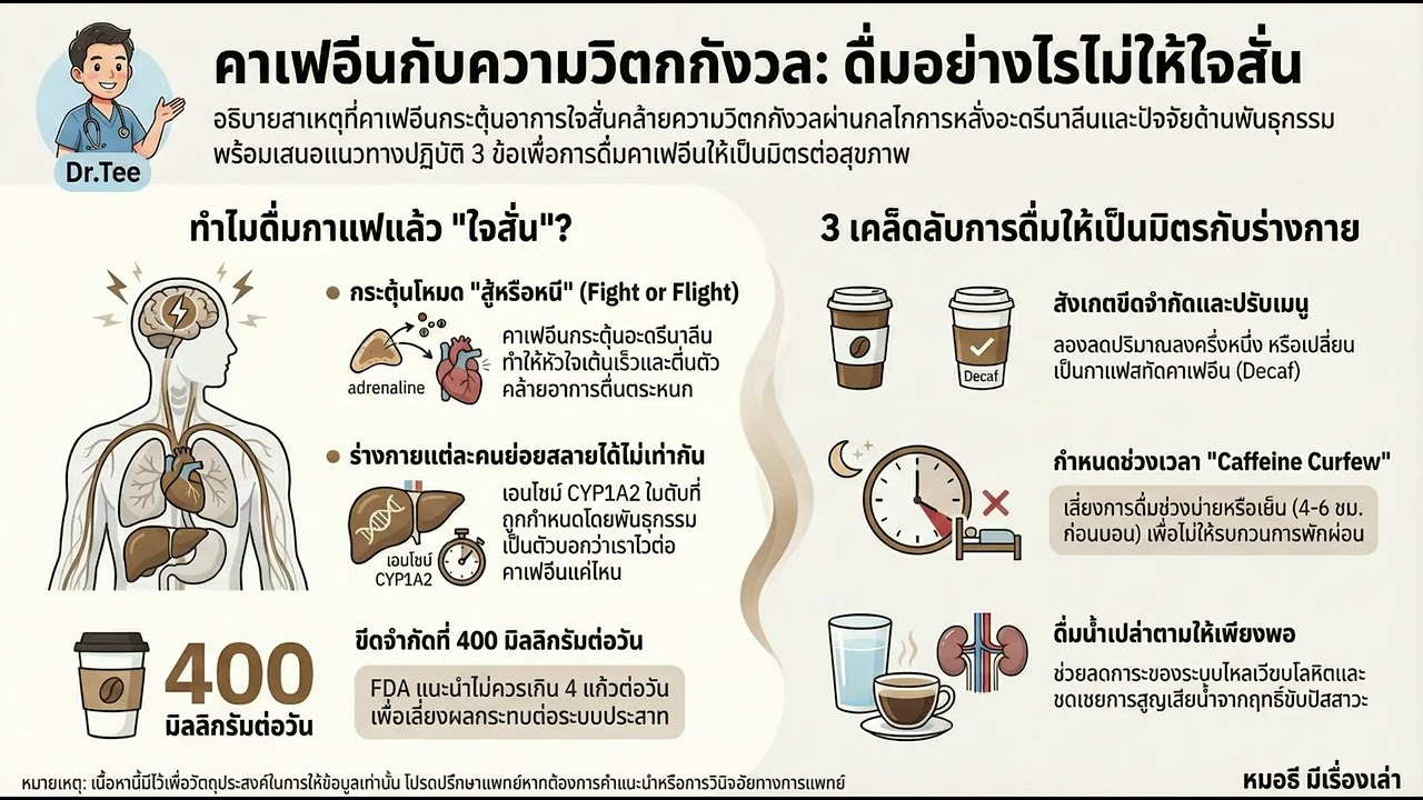 คาเฟอีนกับร่างกาย: ดื่มกาแฟตอนไหน ไม่กวนเวลาหลับ