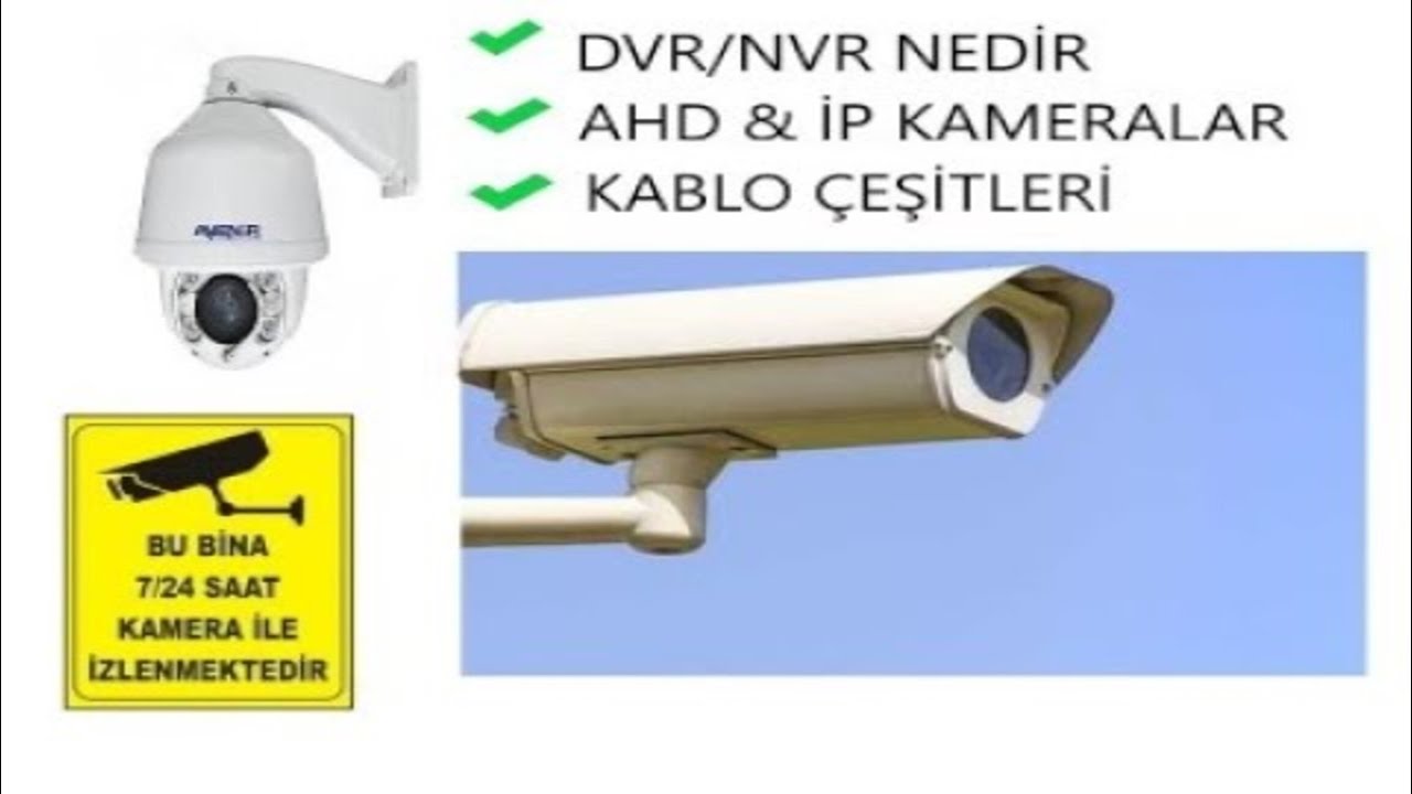 GÜVENLİK KAMERASI SİSTEMLERİ HAKKINDA HER ŞEY-1- Kayıt cihazları Ahd ve İp kameralar Kablo çeşitleri