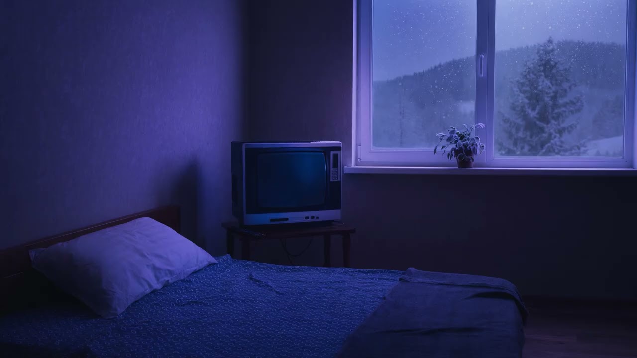 cozy room and snowfall outside. [deep sleep ambient mix]