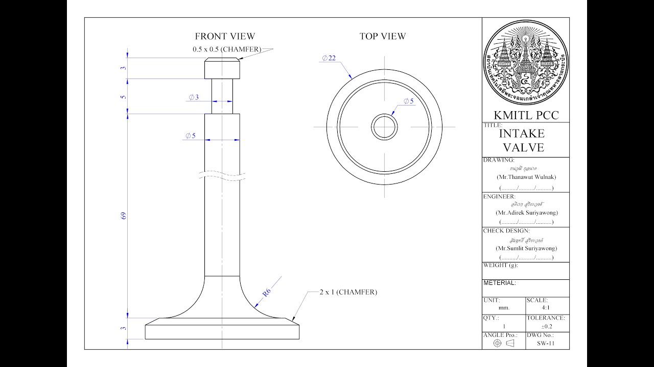 SW-11 INTAKE VALVE