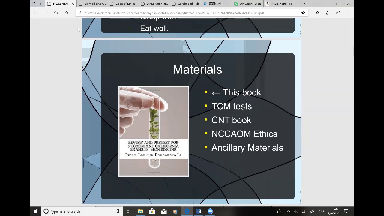 NCCAOM Review in Biomedicine - May 2019