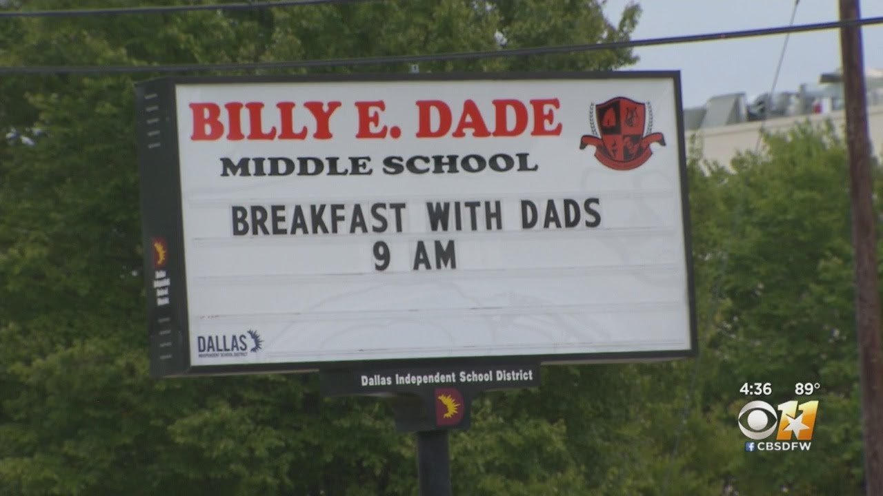 South Dallas Middle School Holds 'Breakfast With Dads,' Where Mentoring Is On The Menu