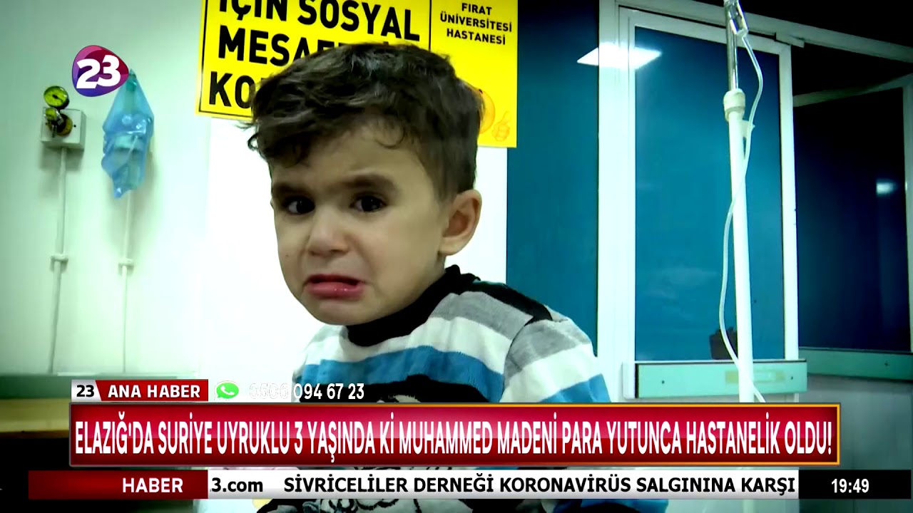 MADENİ PARA YUTAN ÇOCUK HASTANELİK OLDU!