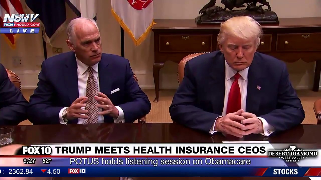 FNN: Trump Discusses Obamacare with Health Insurance CEOs at White House Meeting