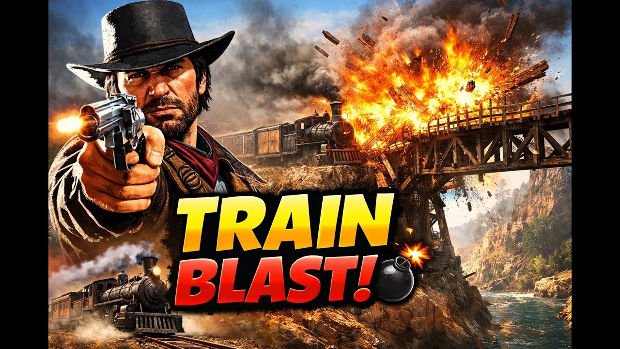 Train Mission Gone Wild 🚂💥 | Bridge Blast Scene | Red Dead Redemption Gameplay