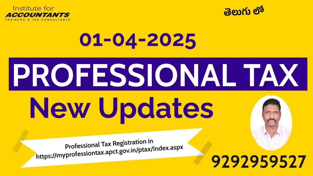 Professional Tax- Registration-in APCT website-New process 01-04-2025