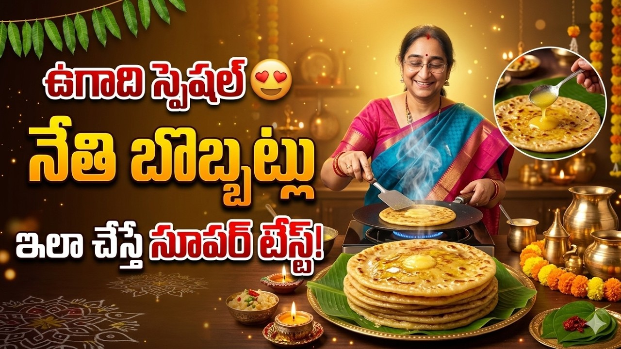 Ugadi Special 😍 Nethi Bobbatlu Recipe | ఇలా చేస్తే Super Taste! | Ramaa Raavi