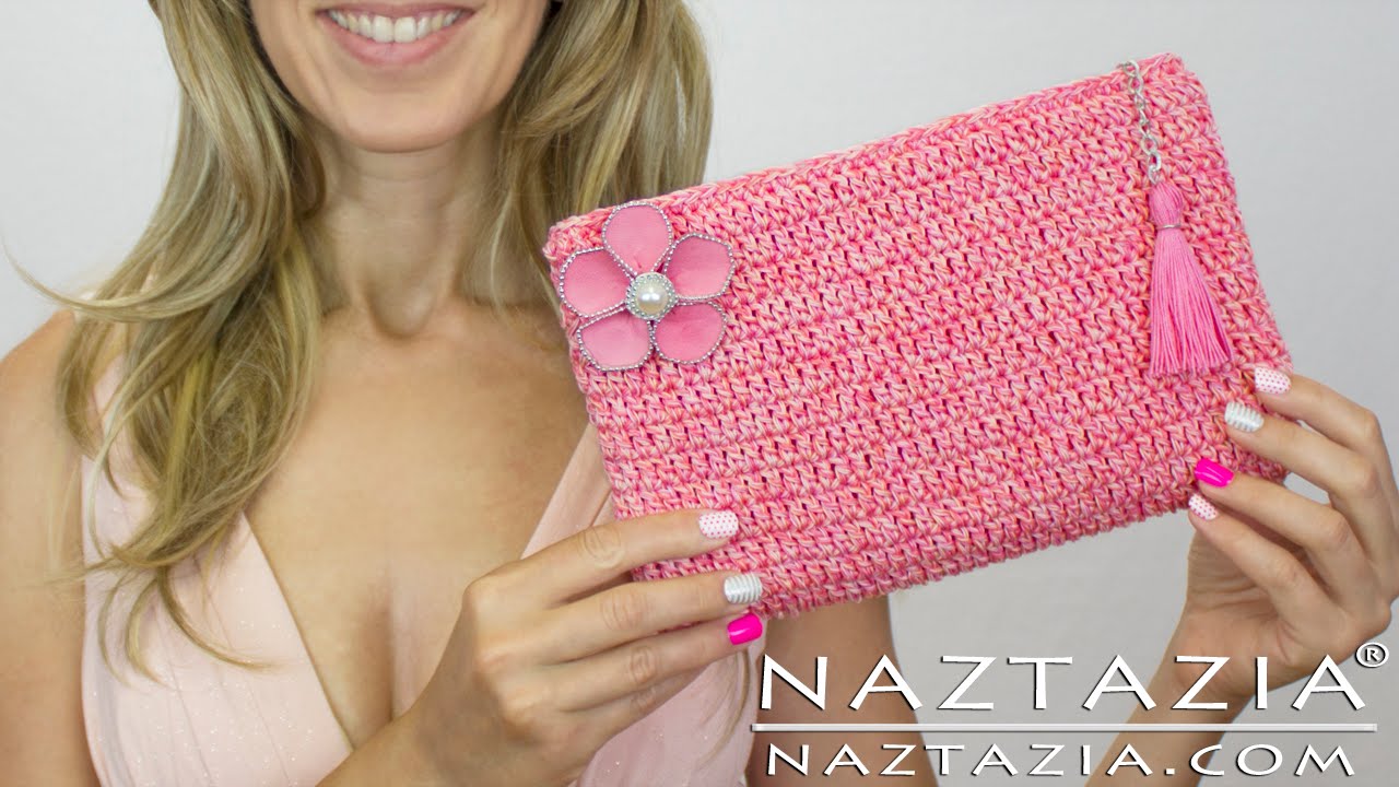 HOW to CROCHET EASY BEGINNER BAG  - DIY Tutorial for Evening Bag Clutch Purse with Lining