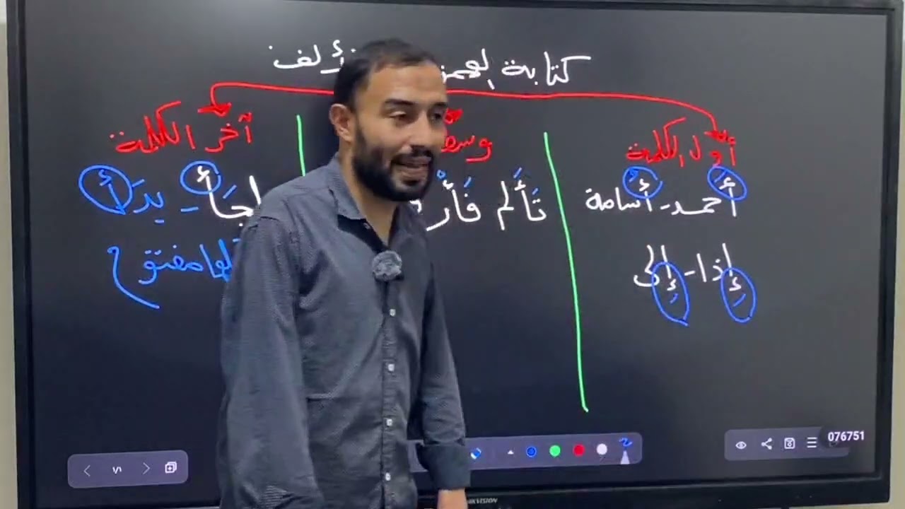كتابة الهمزة على الألف 