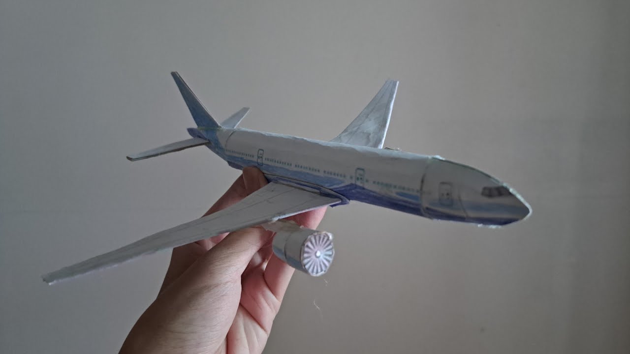Papercraft Boeing 777 - 200ER of Helicopter Flight Pilot Simulator (HFPS)