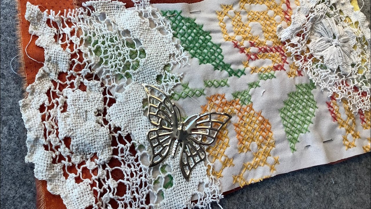 #roxysjournalofstitchery / Журнал тканей / Серебряная бабочка / Текстильные истории 🧵✂️🧶