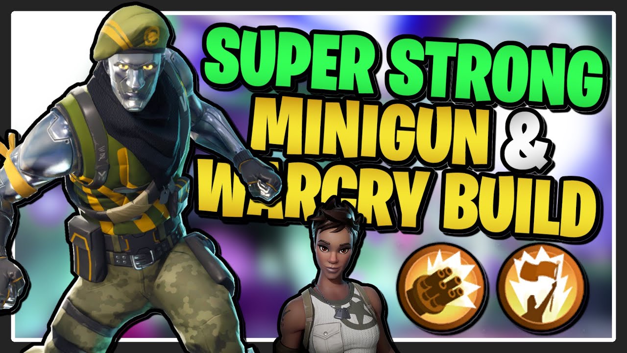 SUPER STRONG Minigun & War Cry Ventures Loadout (Winterfest) - Fortnite Save the World