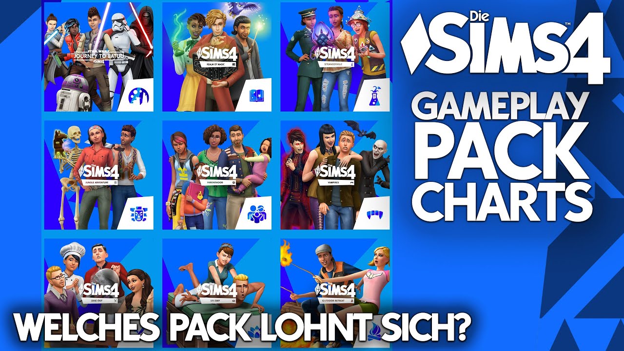 Welches Pack LOHNT SICH? Die TOP Die Sims 4 Gameplay-Packs 💙 Tausende haben abgestimmt!
