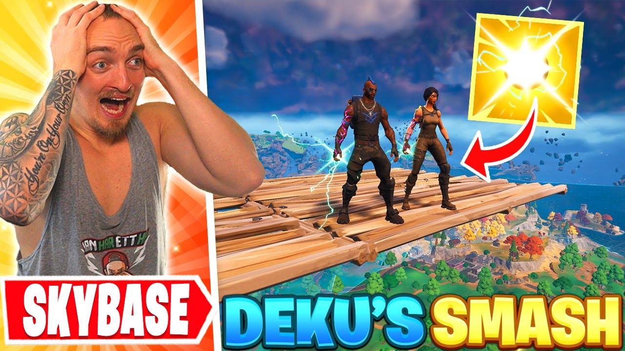 BYGGER SKYBASE MED DEKU'S SMASH I FORTNITE