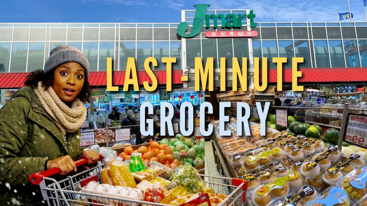 Grocery Shopping Before a Snowstorm | Jmart Winter Prep | Chinese New Year Decorations