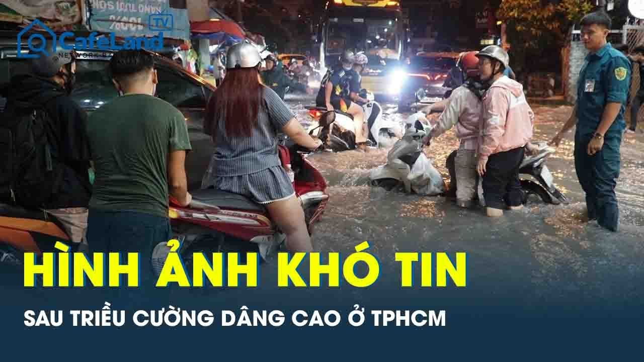 Cảnh tượng khó tin: Chợ Thủ Dầu Một, TP HCM “khác lạ” bất thường khi triều cường đạt đỉnh