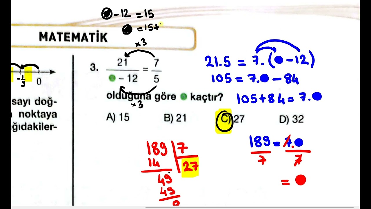 HIZ 7. Sınıf Gelişim Değerlendirme Matematik Çözümleri