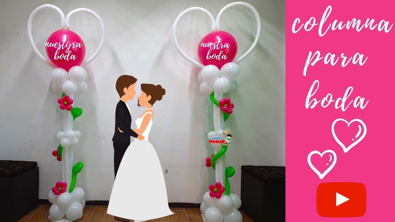 COLUMNA DE GLOBOS para boda 