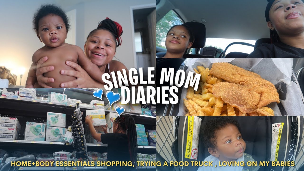 SINGLE MOM VLOG ♥ | HOME+BODY ESSENTIALS SHOPPING, TRYING A FOOD TRUCK , LOVING ON MY BABIES