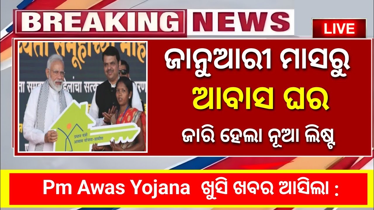 Pm Awas Yojana New Update | Awas Yojana New List 2025-26 | Awas Yojana Work Order | Mohan Majhi
